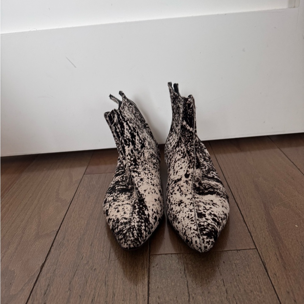 Paul Smith Black and White Ankle Boots